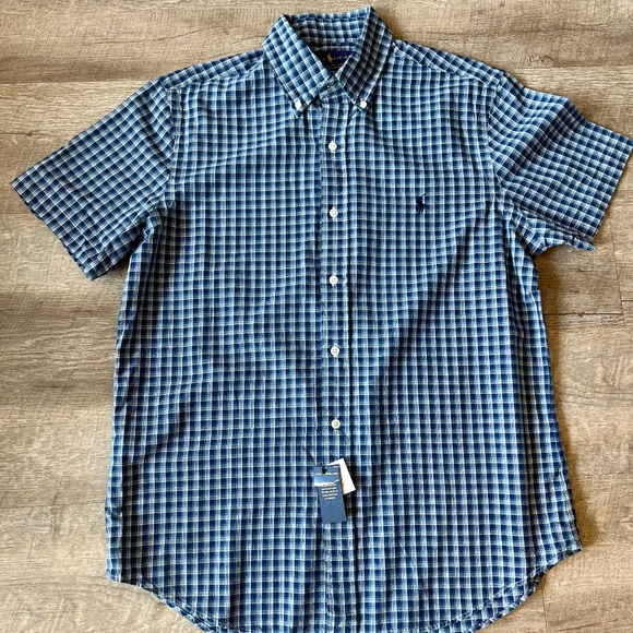 Ralph Lauren Other - Ralph Lauren Polo Short Sleeve Button Down - Sz M - Indigo Oxford - Navy Blue
